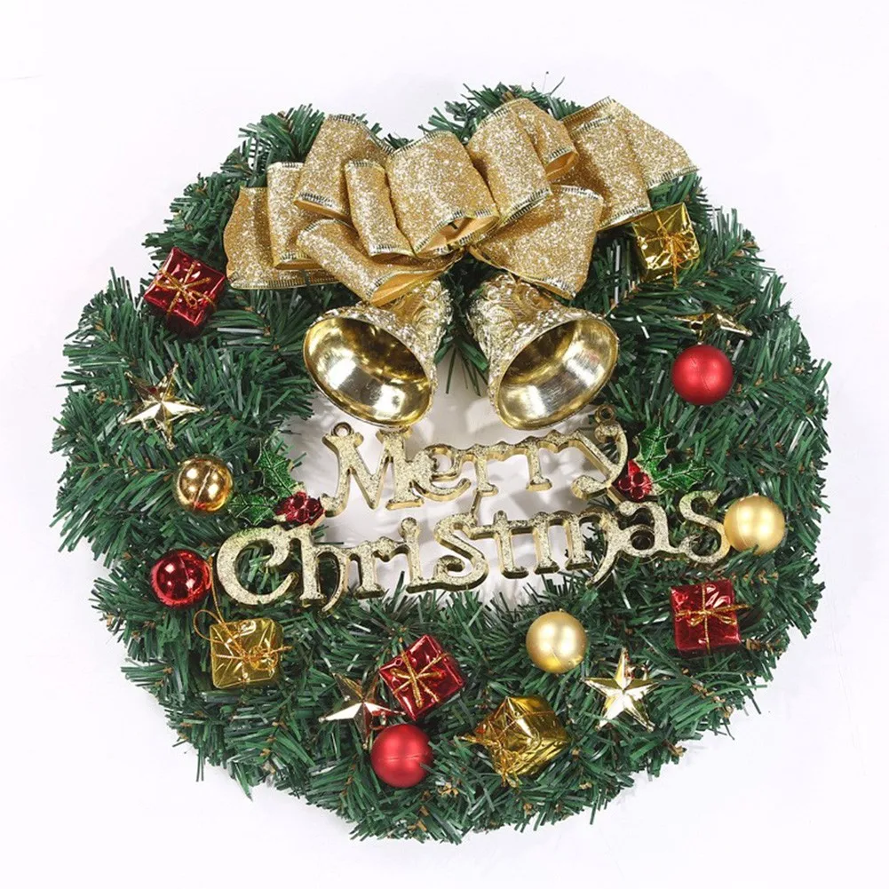 

Merry Christmas Garland Wreath Decor Wall Hanging Door Santa Claus Elk Snowman Ornaments Xmas Pendant Decor For Home 2022