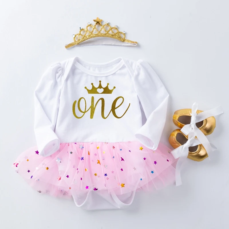 

Infant Girls Clothing Set Spring Summer Birthday Party Baby Girl Clothes Suit Tutu Bodysuit+Headband 2Pcs Kids Girl Clothes Set