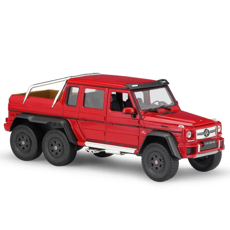 WELLY литая модель автомобиля в масштабе 1:24 Mercedes Benz G63 AMG 6X6 классический грузовик