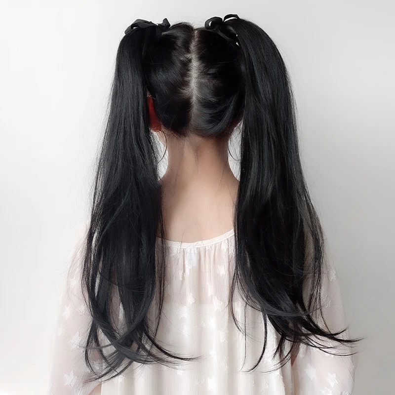 Синтетические конский хвост синтетические когти длинные светлые волосы черный