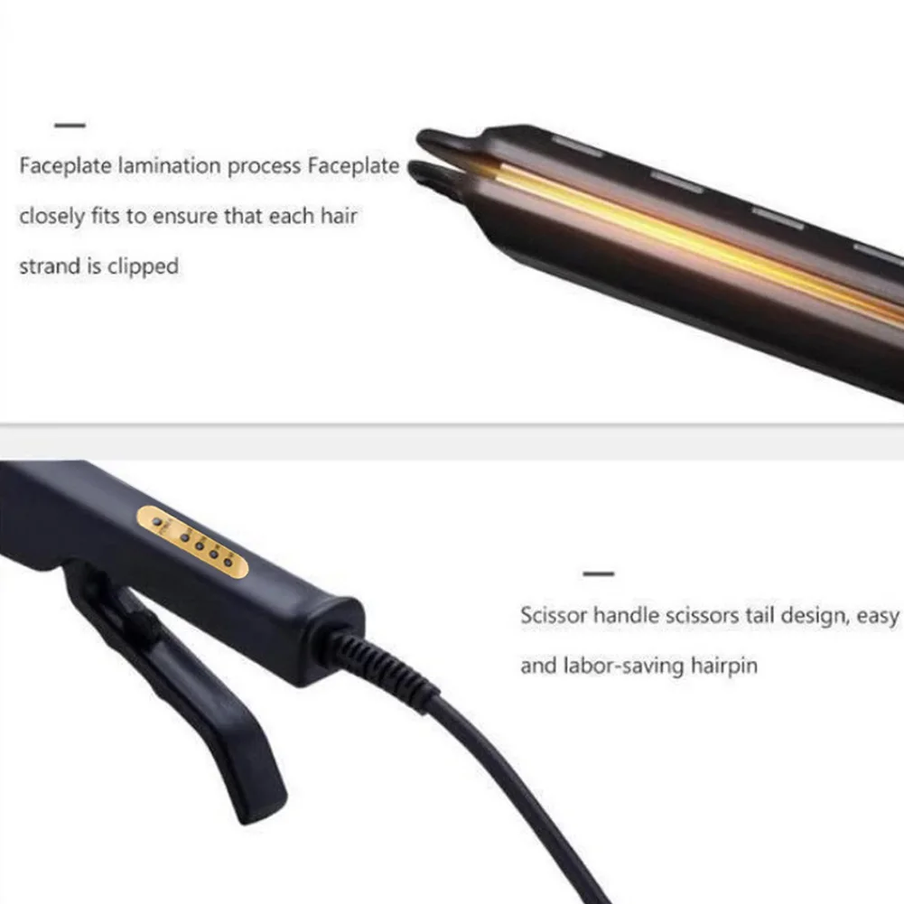 

Hair Straightener Four-gear Temperature Adjustment Ceramic Tourmaline Ionic Flat Iron Hair Straightener for Women