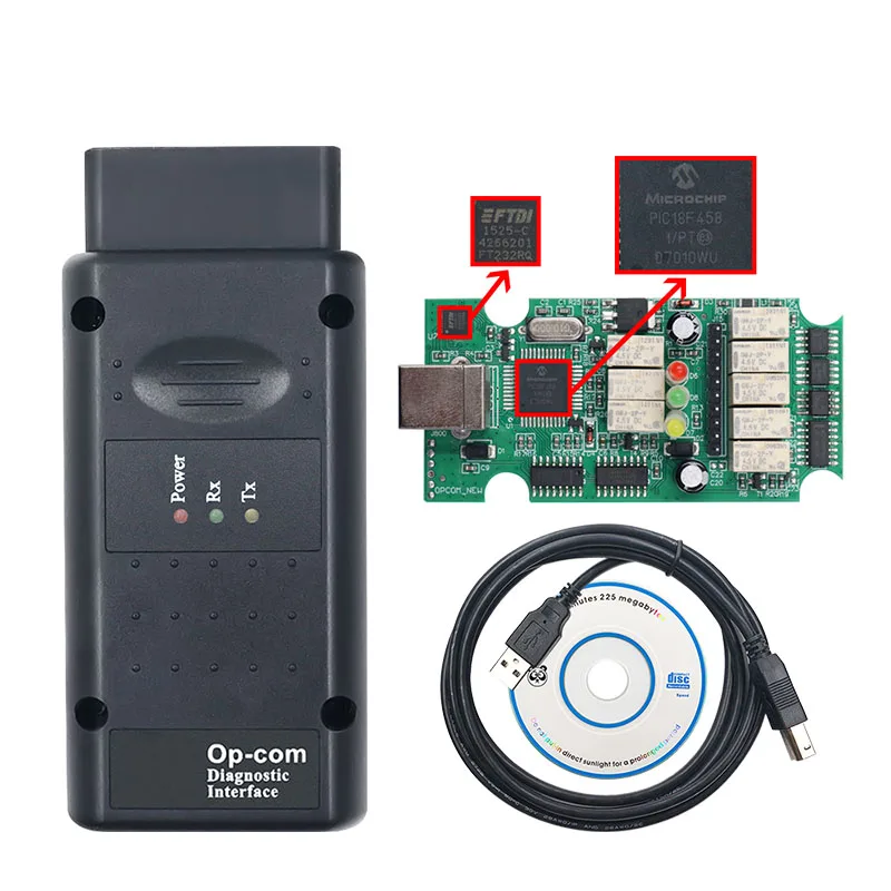 2021 OPCOM с чипом PIC18F458 FTDI FT232RQ Профессиональный 200603a для Opel диагностический сканер