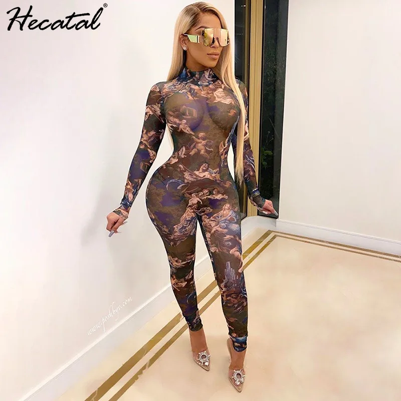 

Heeatal Fitted Jumpsuit Women Rompers Fall Clothes for Women 2021 Fashion Sexy Streetwear Long Sleeve Bodysuit Fall Sportswear