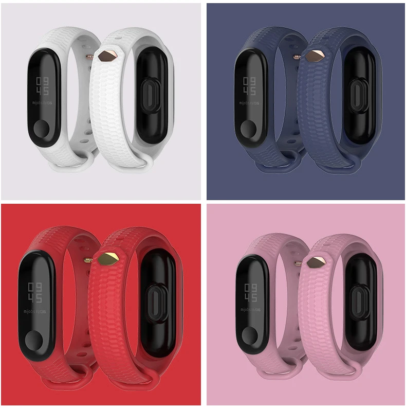 Ремешок силиконовый для Xiaomi Mi Band 4 спортивный браслет смарт-часов | Электроника