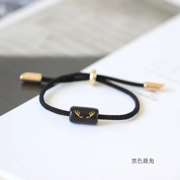 Черный Белый керамический браслет для влюбленных регулируемый мужской и женский