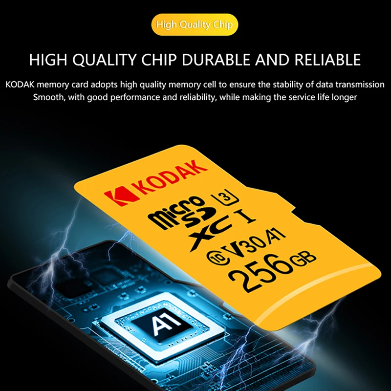 Карта памяти KODAK Micro SD 128 ГБ 256 512 32 64 U1 TF 4K класс 10|Карты памяти| |