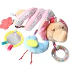 Висячая спиральная погремушка для детской коляски, милые животные, слон, мобиль для кроватки, детские игрушки для 0-12 месяцев, обучающая игрушка для новорожденных, для детей