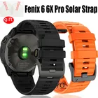 Ремешок силиконовый быстросъемный 3 в 1 для наручных часов Garmin Fenix 6 6X Pro solar Watch Easyfit, стеклянная защита экрана