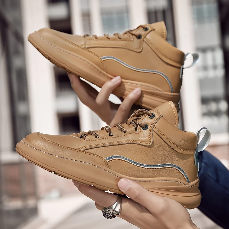 Высокая обувь для скейтбординга мужские кроссовки белая водонепроницаемая