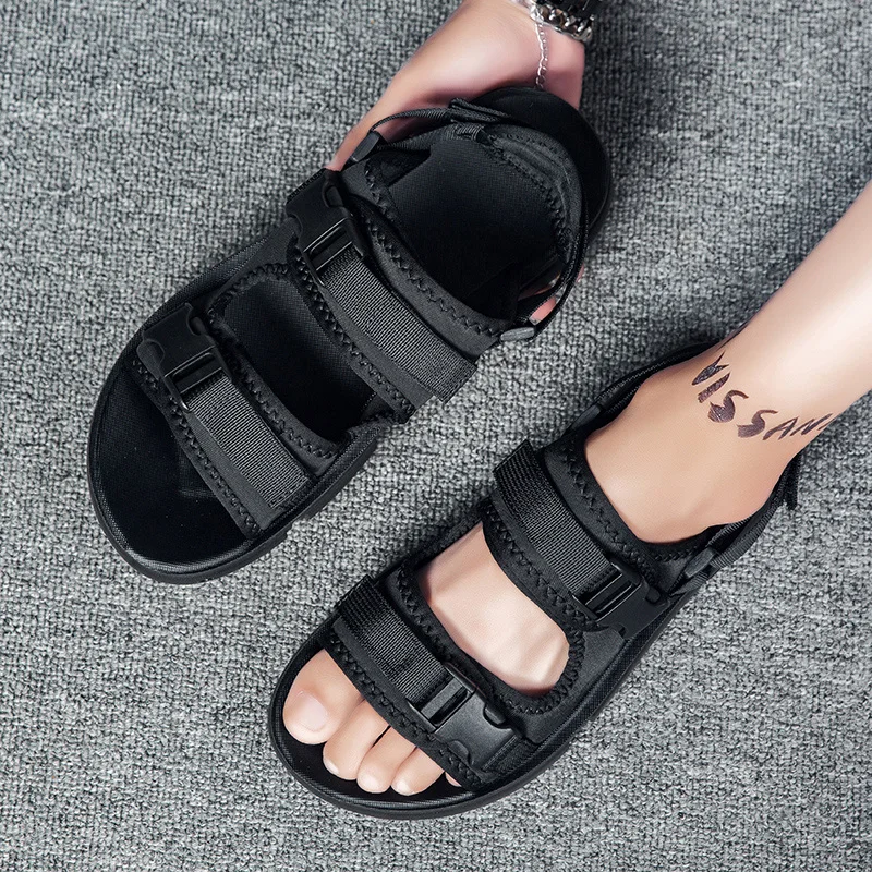 

Black Sandals Men Slide Sandal Men Indoor Sandals Sandalen Man Men's Fashion Slippers