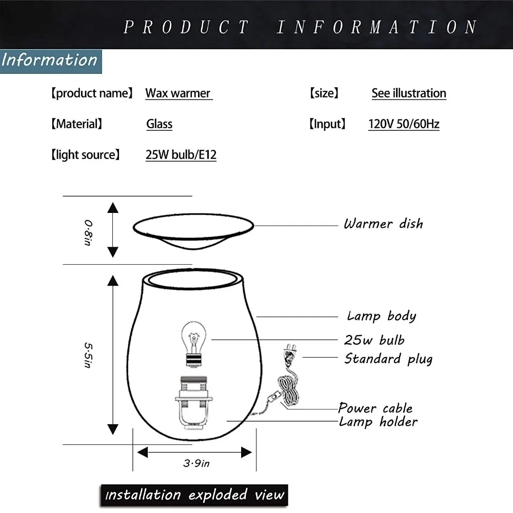 Эфирное масло диффузор электрический подогреватель Свечи Стеклянная Tart горелка
