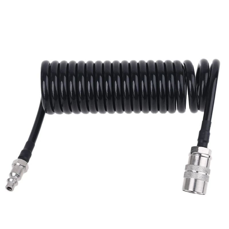 

10/16/23/49 Feet Recoil Air Hose Air Compressor Hose with Industrial Solid Coupler and Plug, Quick Connect