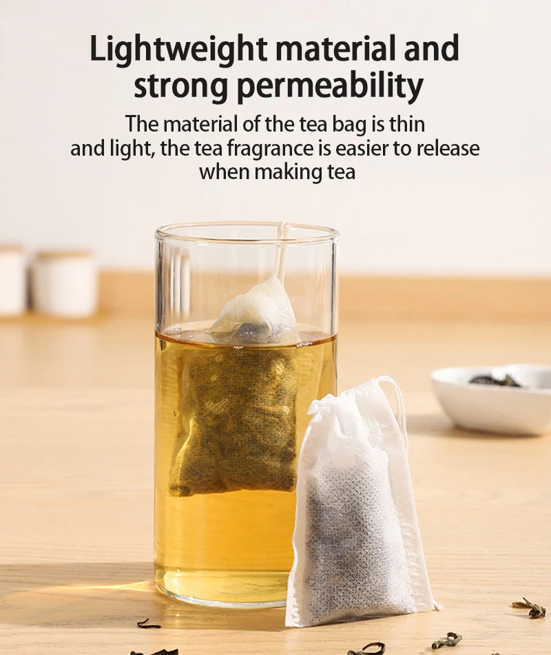 

100Pcs Disposable Tea Bags Filter Bags Food Grade Non-woven Fabric Spice Filters Teabags Infuser Filter Teaware Kitchen Supplies