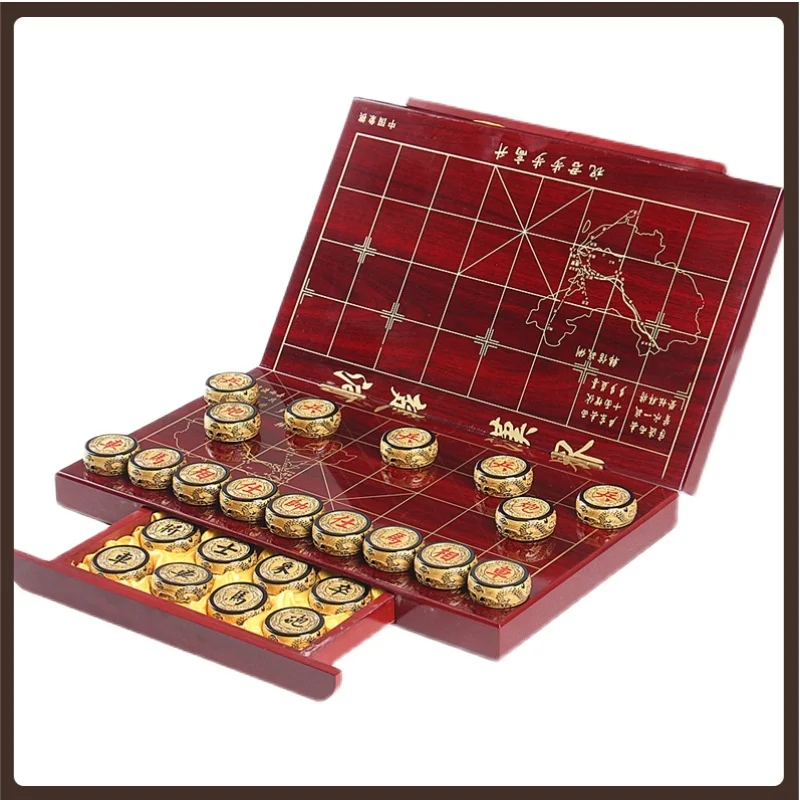 

Luxury Professional Chinese Chess Portable Pieces Wood Chinese Chess Board Games For Adults Jogo De Xadrez Chess Set Luxury