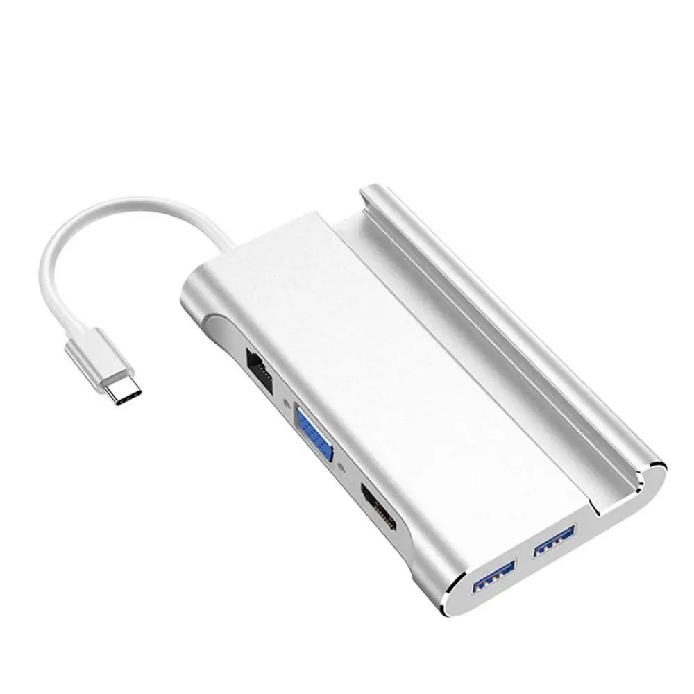 USB-C USB 3 1 Тип C до 4K совместимому с HDMI VGA Rj45 Gigabit Ethernet 0 порт зарядки PD для MacBook Pro/Air/Huawei