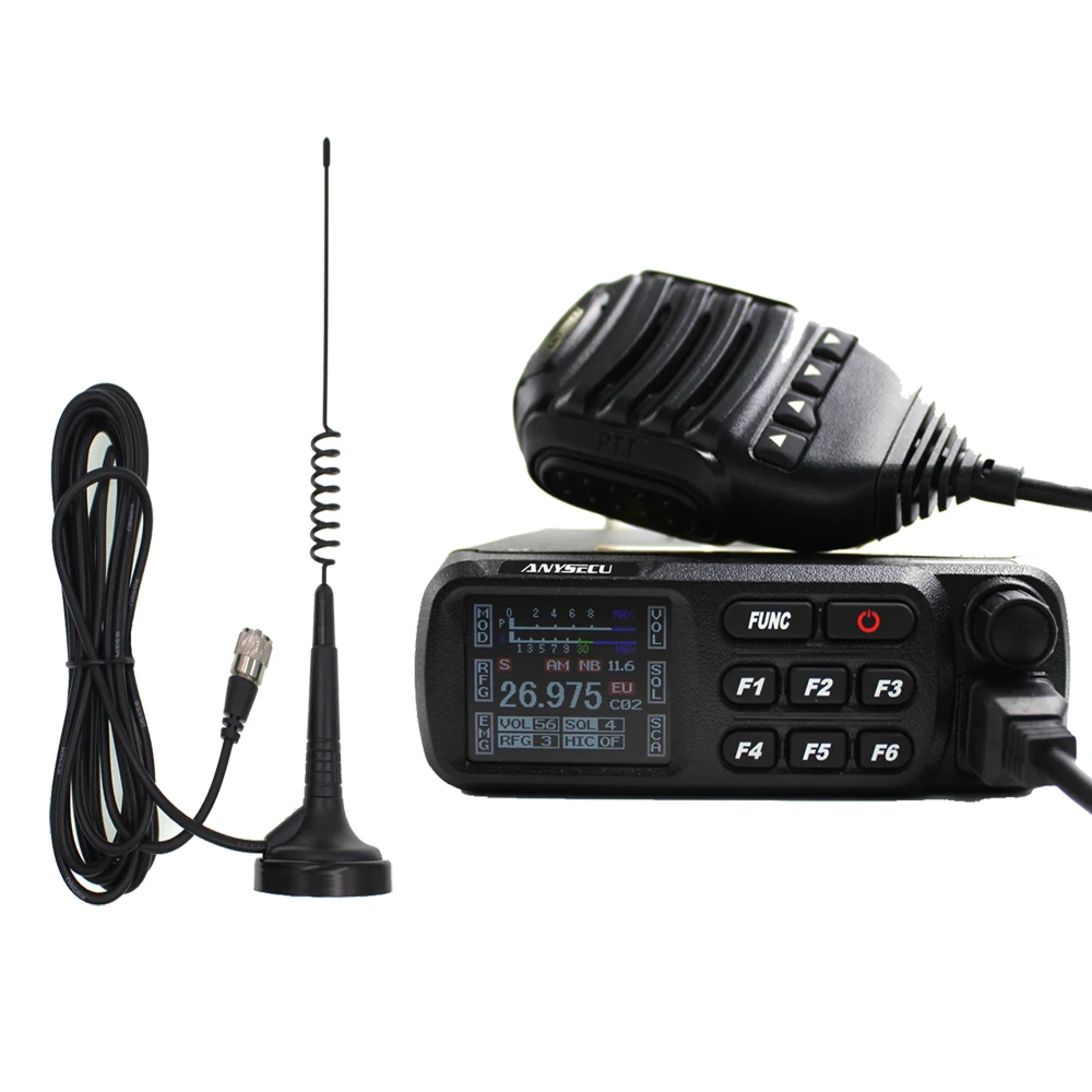 Anysecu CB радио 27 МГц CB-27 26,965-27,405 МГц FM AM Режим Citizen Band Радио CB27 4 Вт короткая рация
