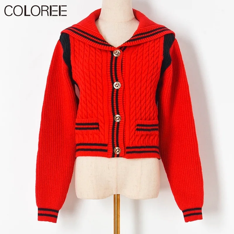 Женский трикотажный кардиган в полоску повседневный модельный дизайнерский