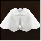 Новинка, белая зимняя Свадебная мягкая накидка из искусственного меха для маленьких девочек, осенняя накидка