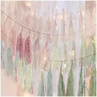 Спальня украшена двухслойные конфеты цветные бумаги с кисточкой, с цветами, для детей на день рождения украшения