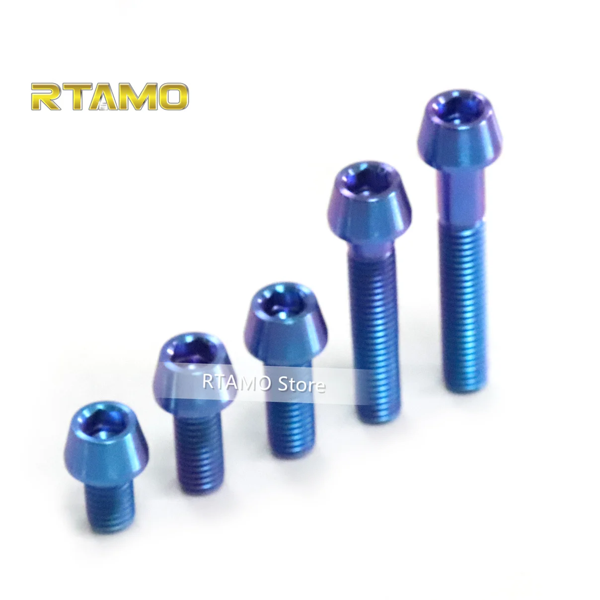 Титановые конические болты M5 x10 12 14 20 25 30 35 40 45 50 мм Ti-болты для автомобиля