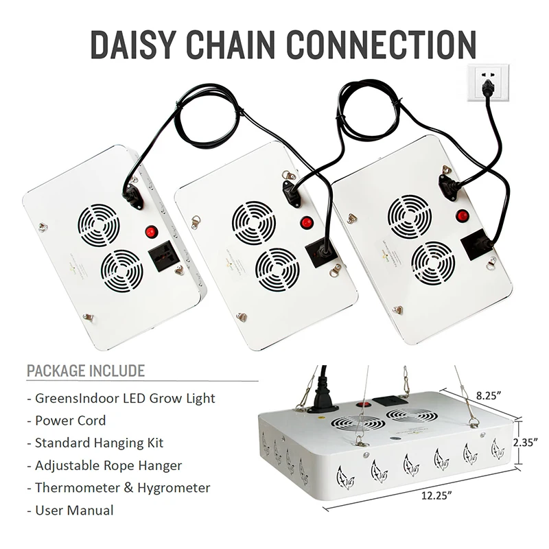Полный спектр светодиодный Grow светильник 1000W 2000W Фито лампа для растений в