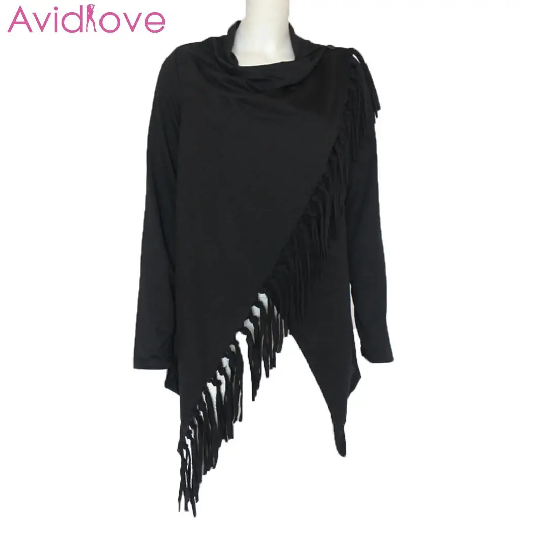 Женский модный зимний шарф с длинным рукавом и кисточками обычный осенний свитер
