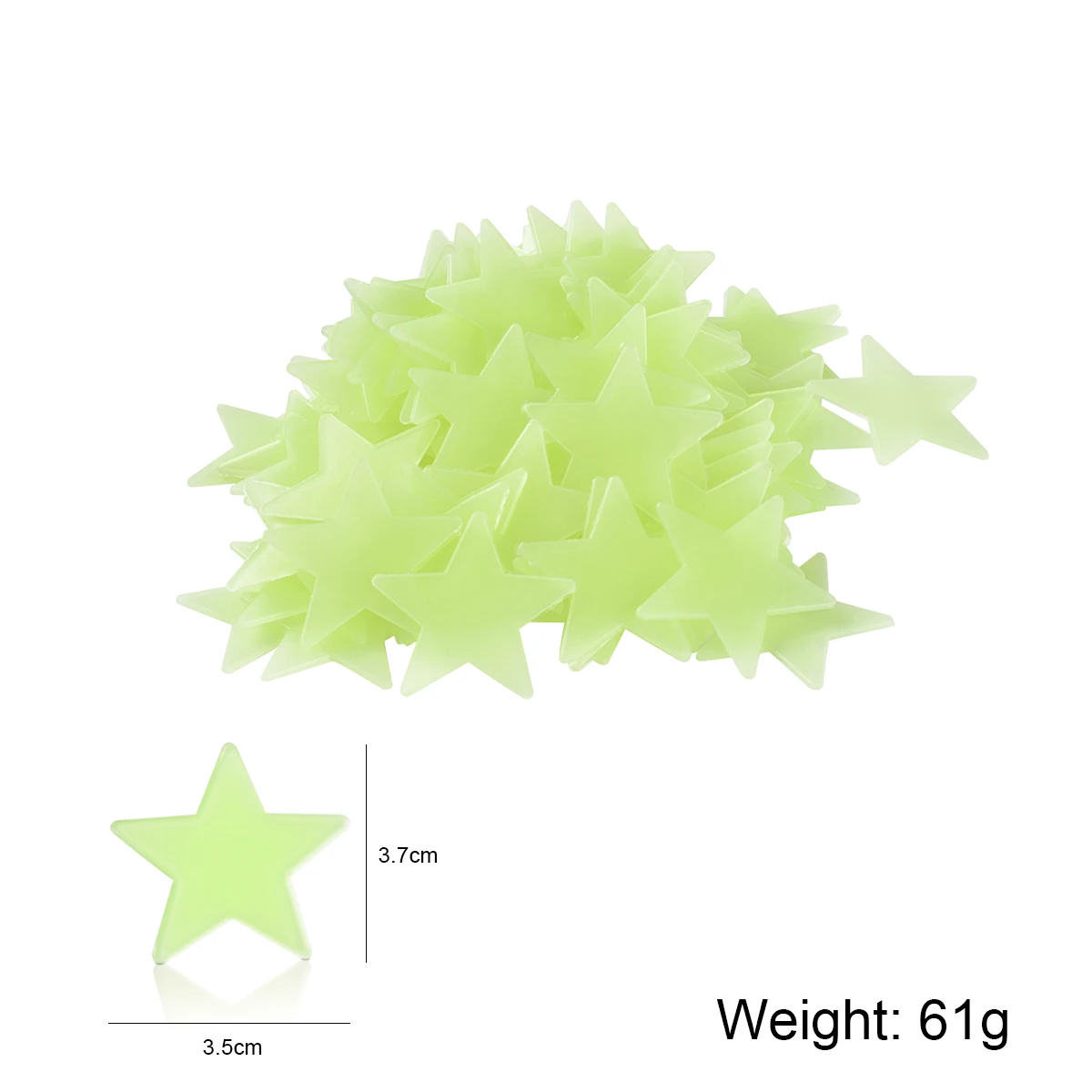 

3D Star and Moon Energy Storage Fluorescent Glow In the dark Luminous on Wall Stickers for Kids Room living Room Decal