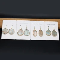 new fashion natural stone earrings ocean ore temperament earrings for women girls charms pendants trendy jewelry gifts