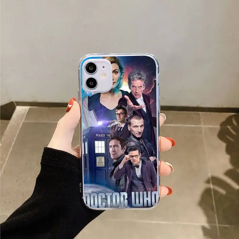 

Tardis Box Doctor Who TV series Phone Case Transparent for iPhone 6 7 8 11 12 s mini pro X XS XR MAX Plus