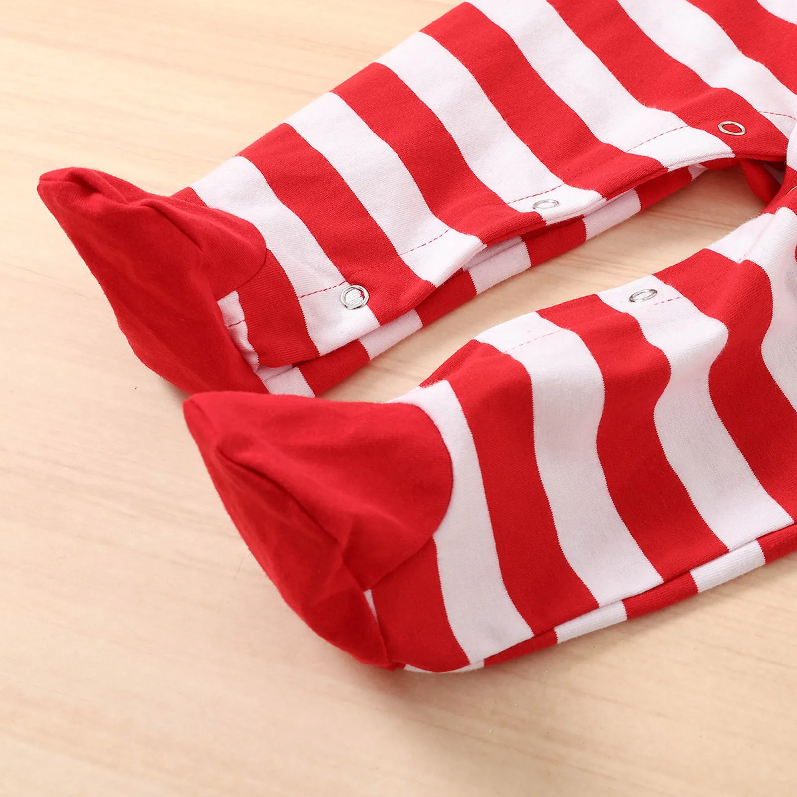 

0-24M Baby Christmas Rompers Newborn Baby Clothes Toddler Stripe Long Sleeve Romper Infant One-Pieces Jumpsuit with Hat