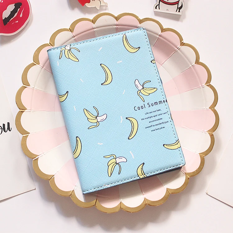 Новый фруктовый узор набор для паспорта простой мультяшный Держатель сумка