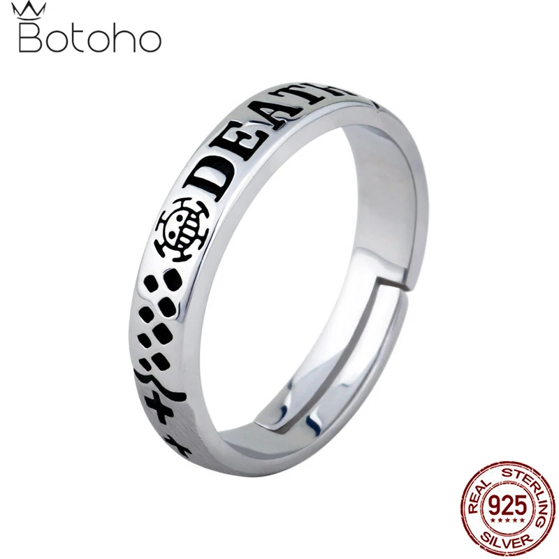 Кольцо регулируемое для мужчин и женщин ювелирное изделие в стиле аниме Trafalgar Law