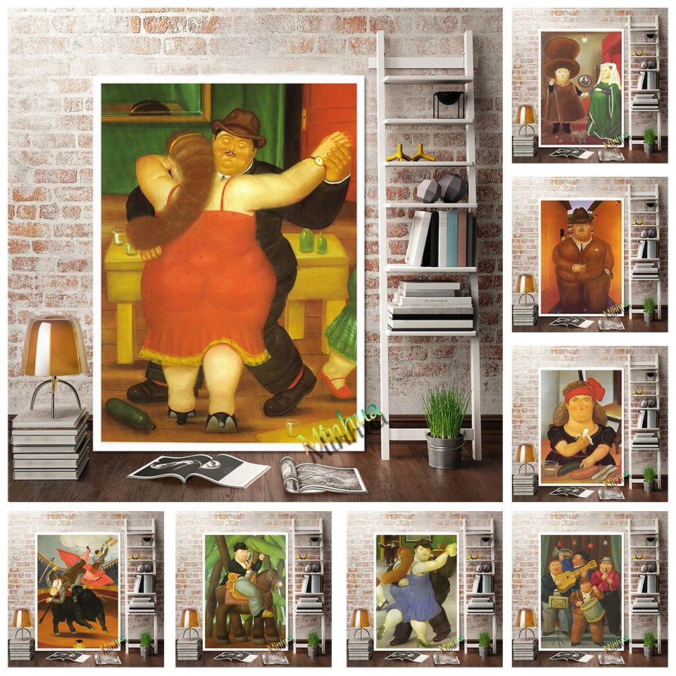 

Абстрактная Настенная картина Фернандо Ботеро, забавный танцор, картины на холсте, плакаты и принты, настенные картины для гостиной, домашн...