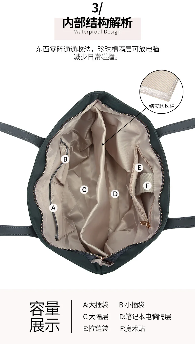 

Shoulder bag female bag 2021 new canvas bag nylon fashion handbag briefcase