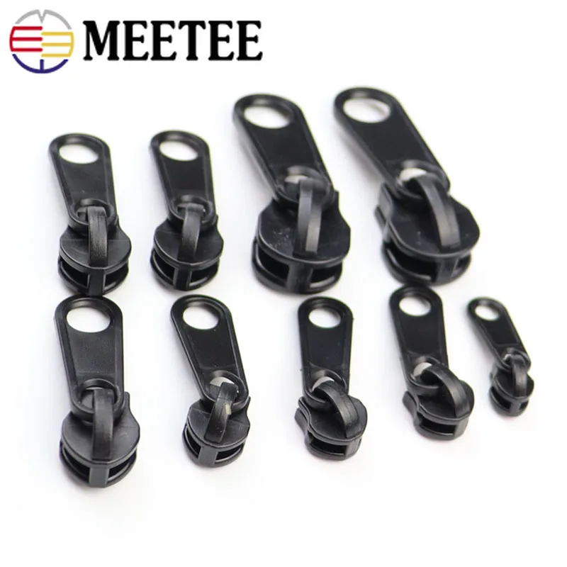 Meetee 10/20 шт. 3 #5 #8 #10 # резиновый слайдер на молнии для нейлоновой домашняя