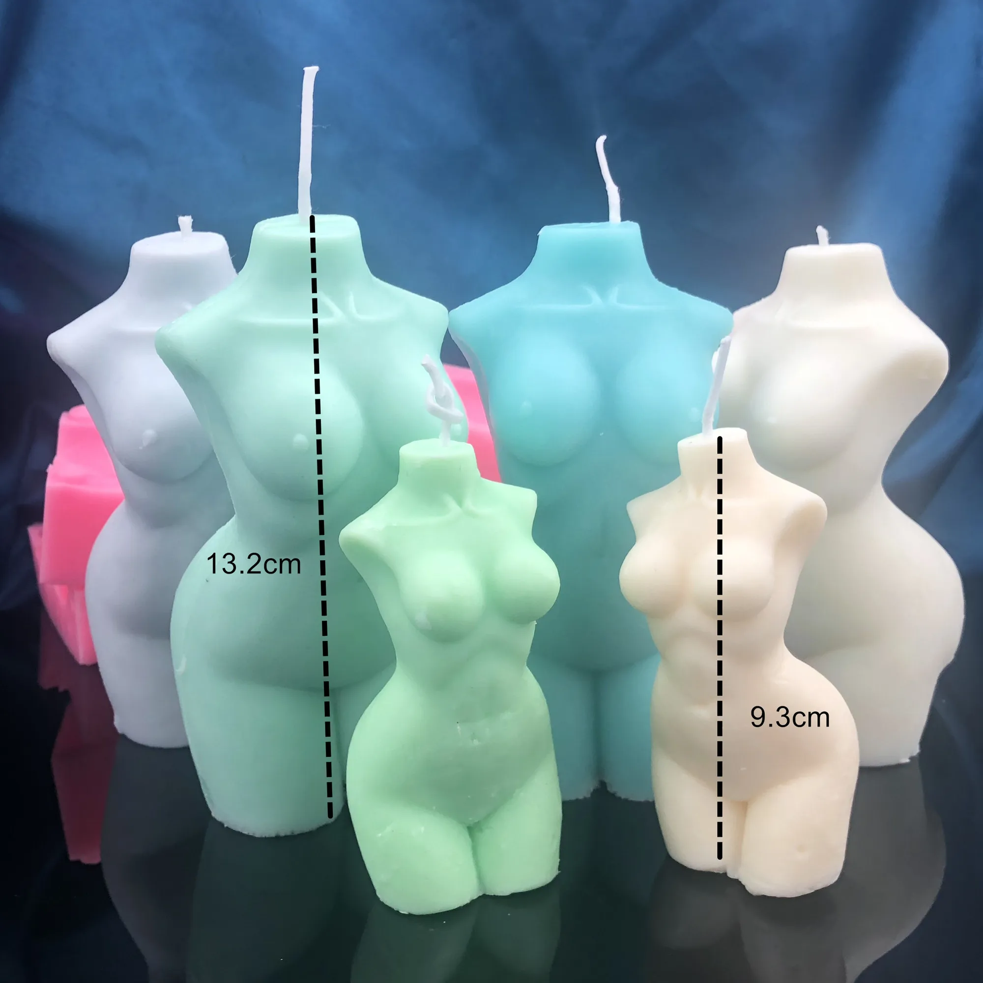 Силиконовая форма для женского торса в виде свечи 3D невооруженного тела