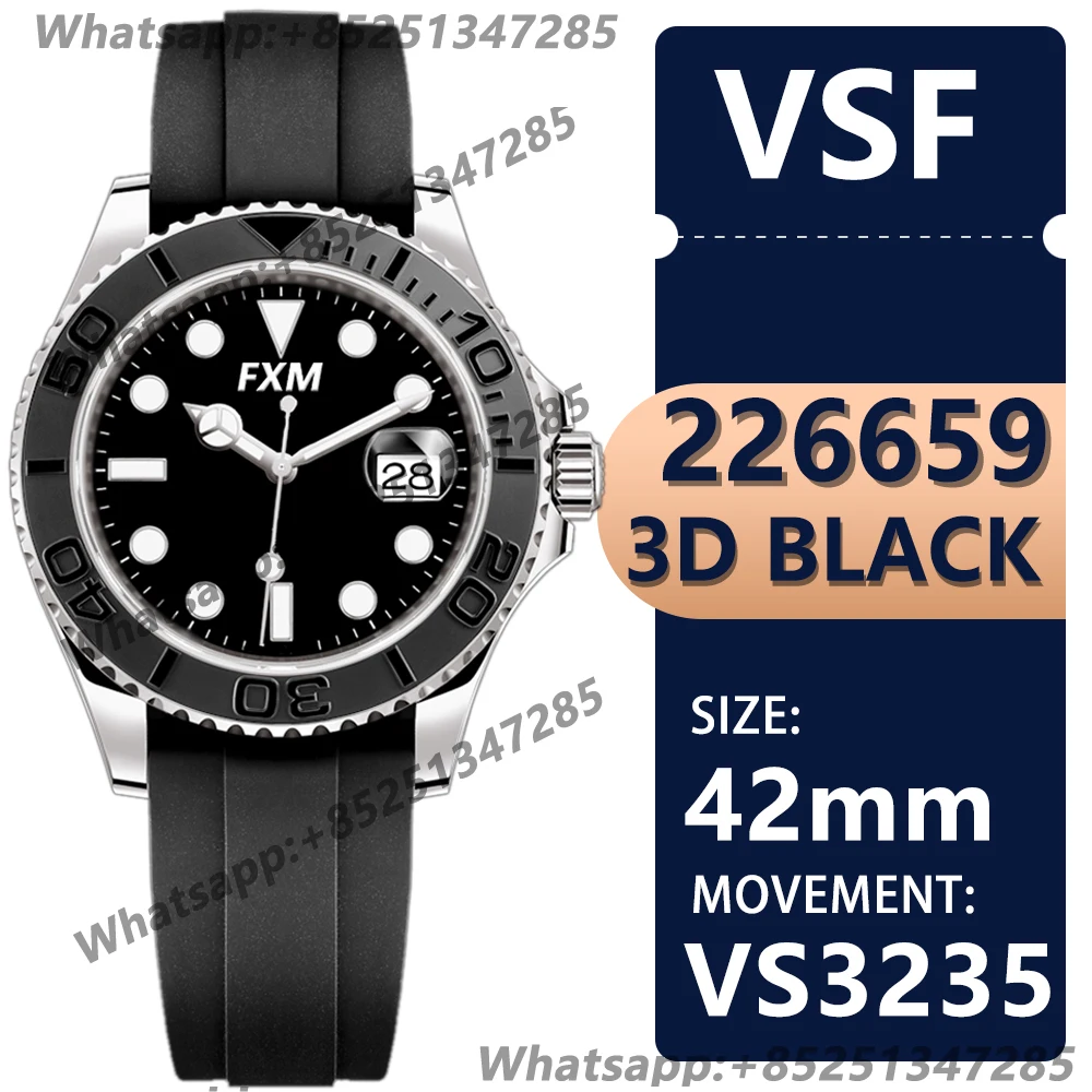 

Men's Automatic Mechanical Top Luxury Brand Watch Yacht Master 42mm 226659 VSF NOOB 904L Clean ARF AAA Replica Super Clone Sport