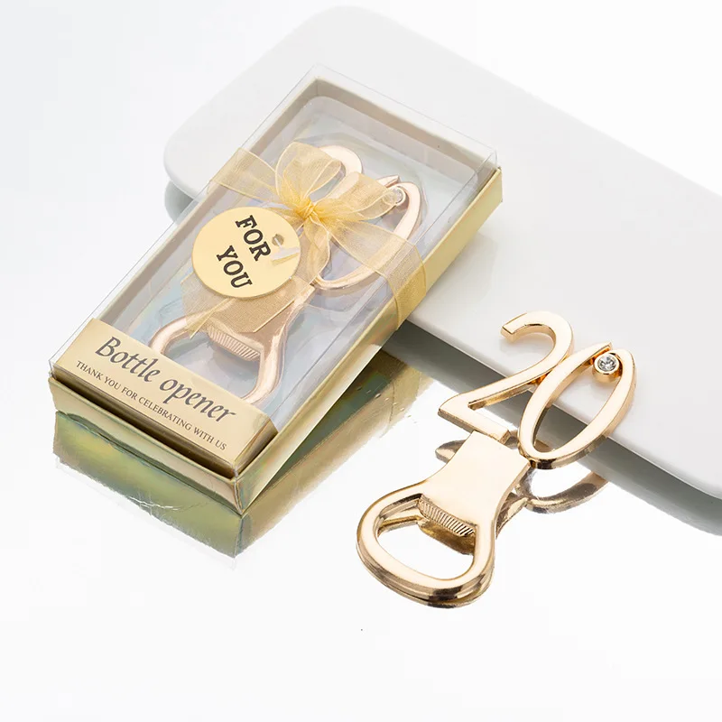 (25 Pcs/lot) Golden Wedding favors of 50th Bottle Opener Favors for anniversary gift and Gold Birthday Party | Дом и сад