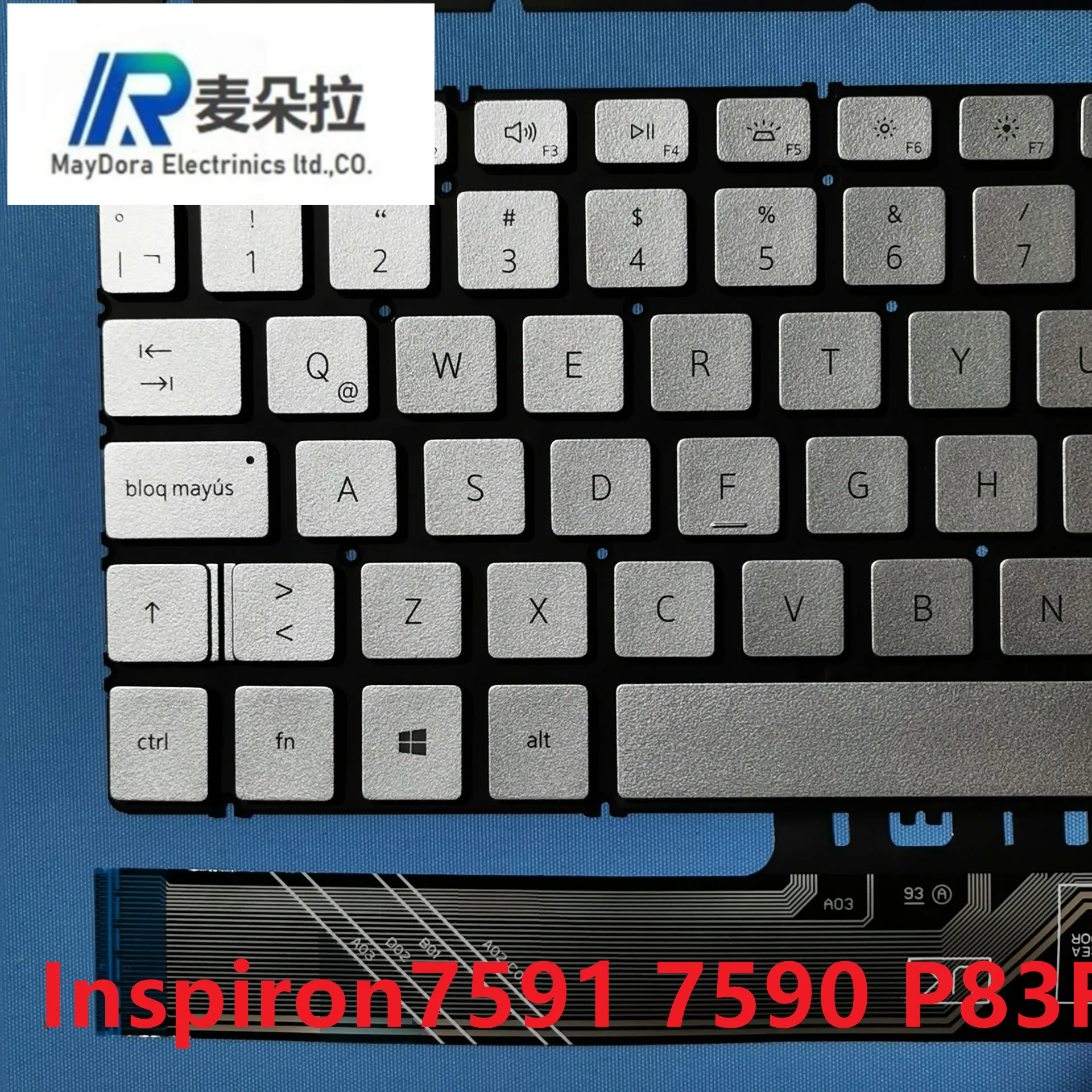 Клавиатура с Латиноамериканской подсветкой LA/SP для ноутбука DELL INSPIRON 7591 5590 5591 5598