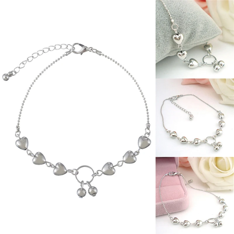 1 шт. женский браслет с цепочкой в виде сердца и вишни сандалии для босоножек