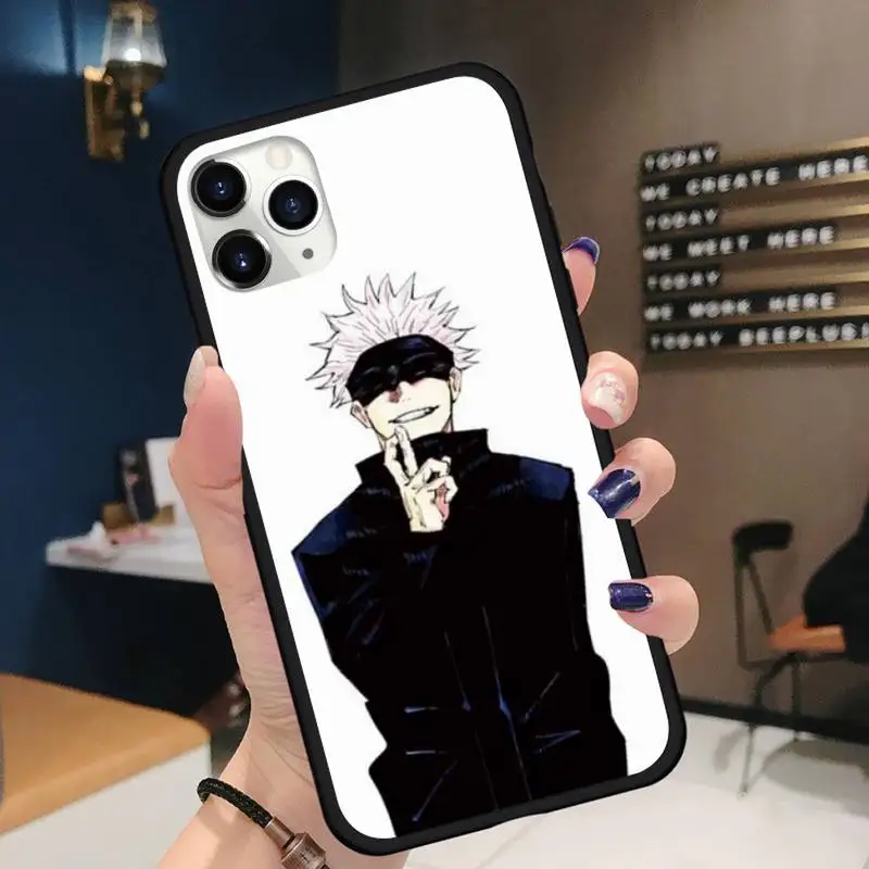 

Jujutsu Kaisen Anime Gojo Satoru CUTE Phone Case for iPhone 11 12 pro XS MAX 8 7 6 6S Plus X 5S SE 2020 XR