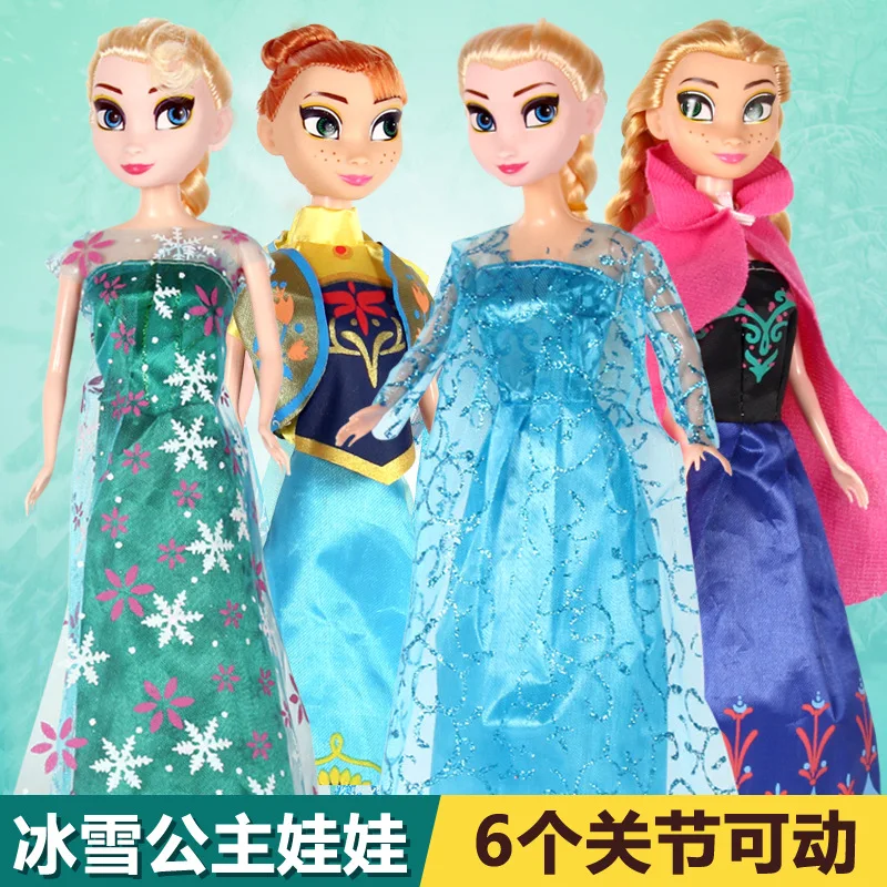30 см Disney Frozen Princess Anna и Aisha Jointable Doll Набор игрушек для девочек Подарки на день