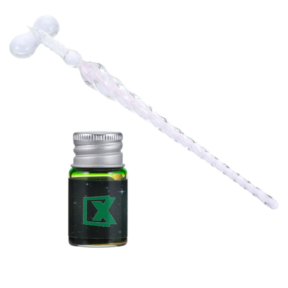 

1 Set Glass Dipped Pen Ink Drawing Pen Glass Dip Pen Writing Art Decoration