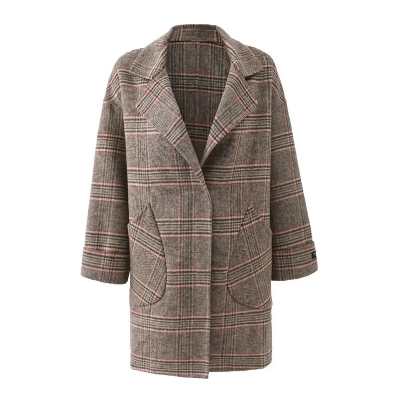 

2020 GSP cashmere plaid coat coats woman jacket woman coat