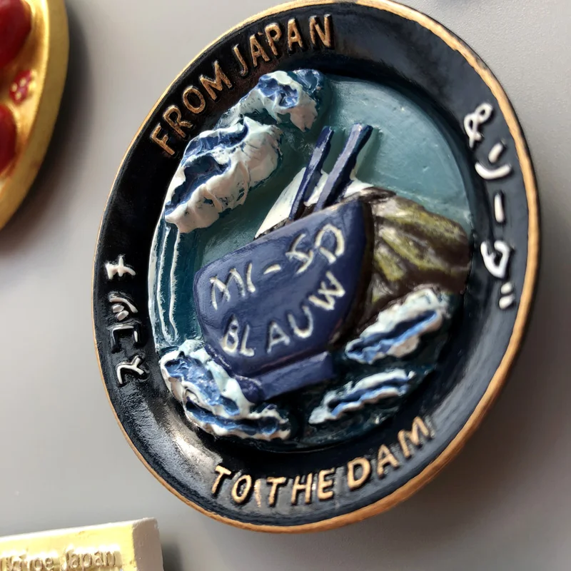 Японская карта сувениры крепление Fuji круглые дарма Фауст дам Блау магнитные