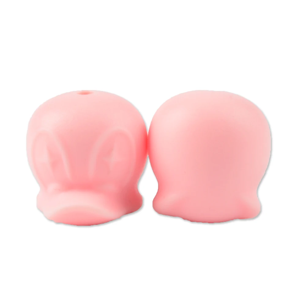 LOFCA-Cuentas de pato de silicona para dentici&oacute;n de beb&eacute;, accesorios para morder, chupete de grado alimenticio, sin BPA, 10 Uds.-3