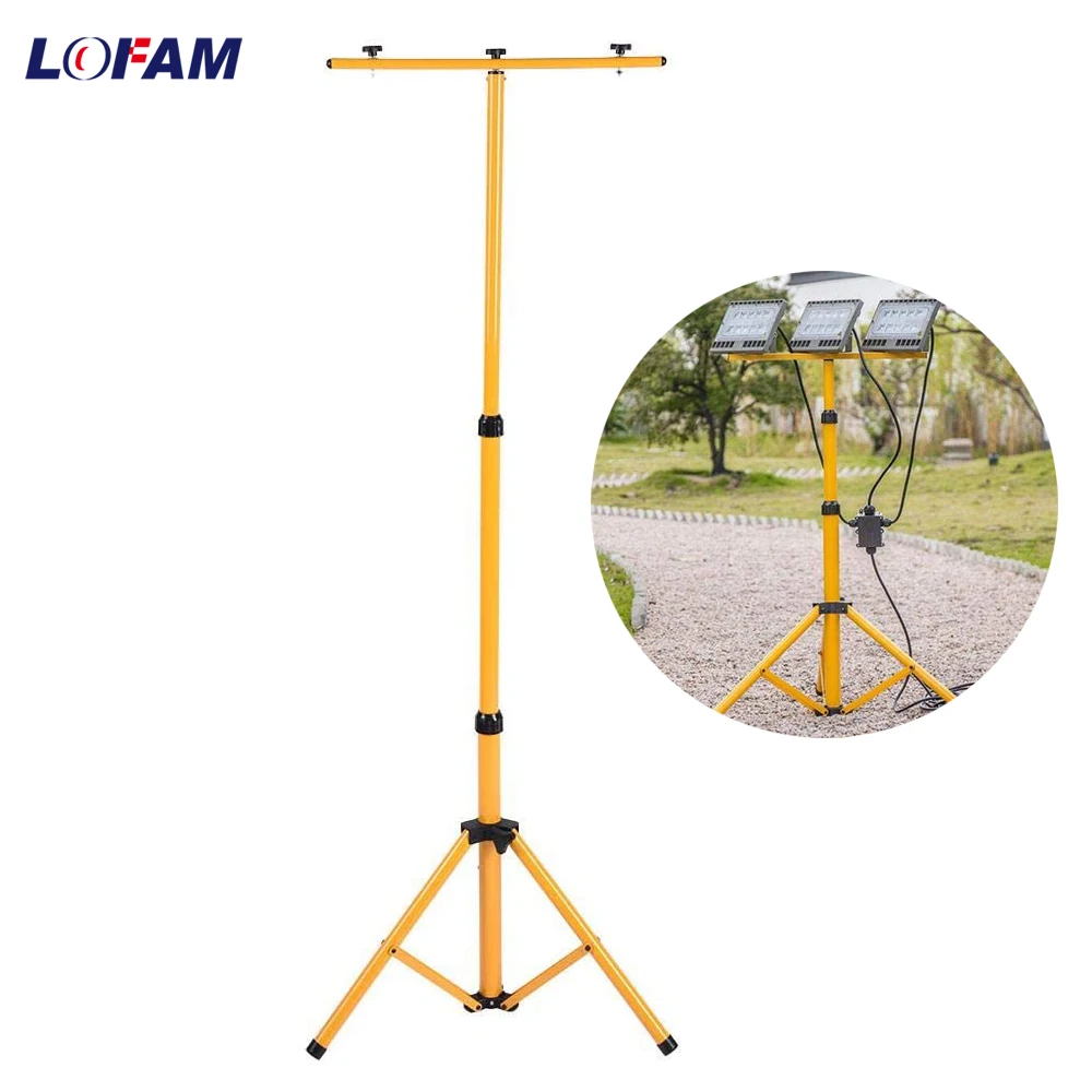 

Telescopic Work Light Tripod Floodlight Tripod Stand Holder for LED Flood Light Spotlight Construction Site Work Lamp Brancket