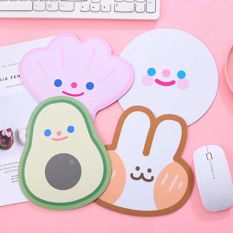 Милый коврик для мыши kawaii с авокадо и кроликом офисный Настольный декор стола