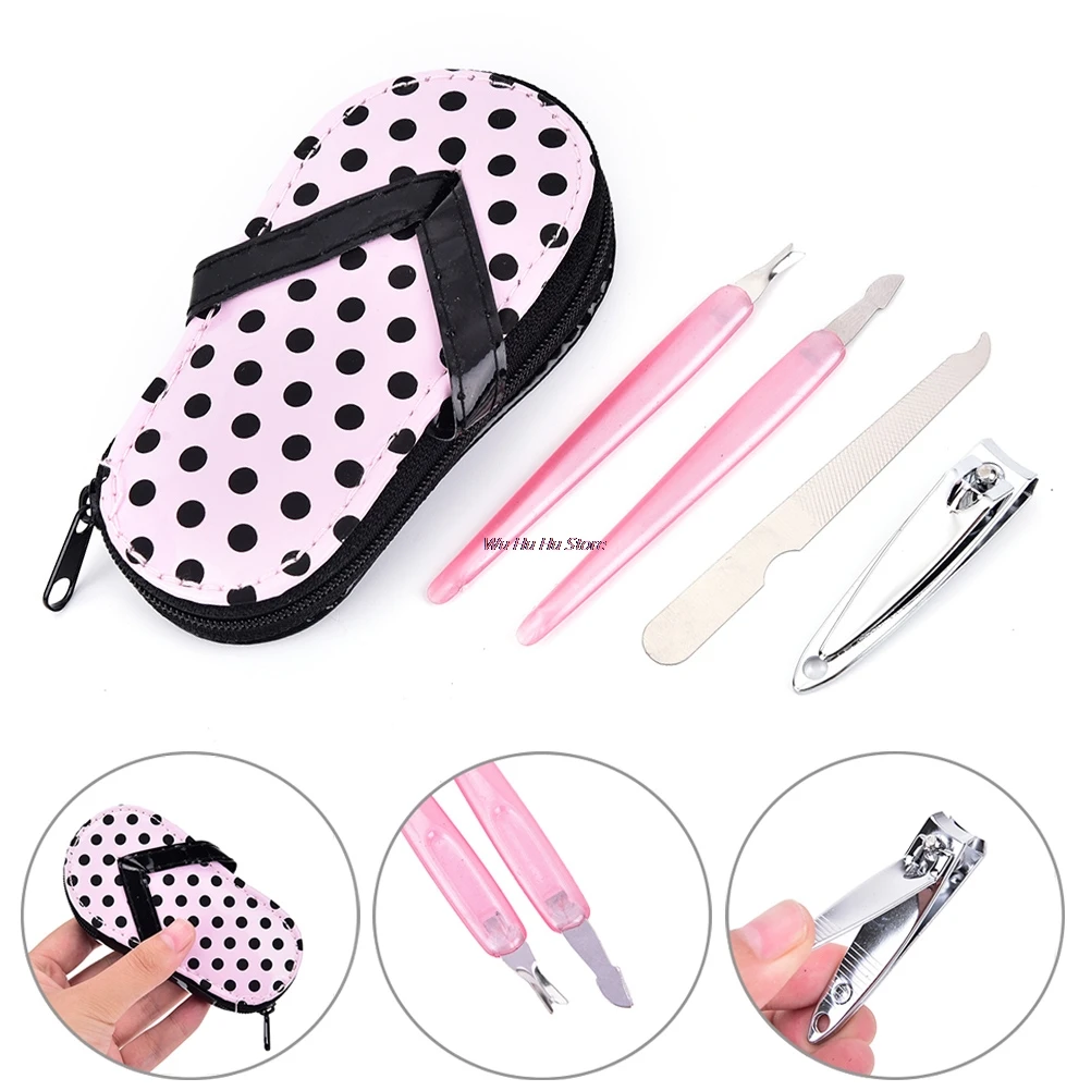 

4 Stks/set Slippers Vormige Nail Art Manicure Set Nail Care Tool