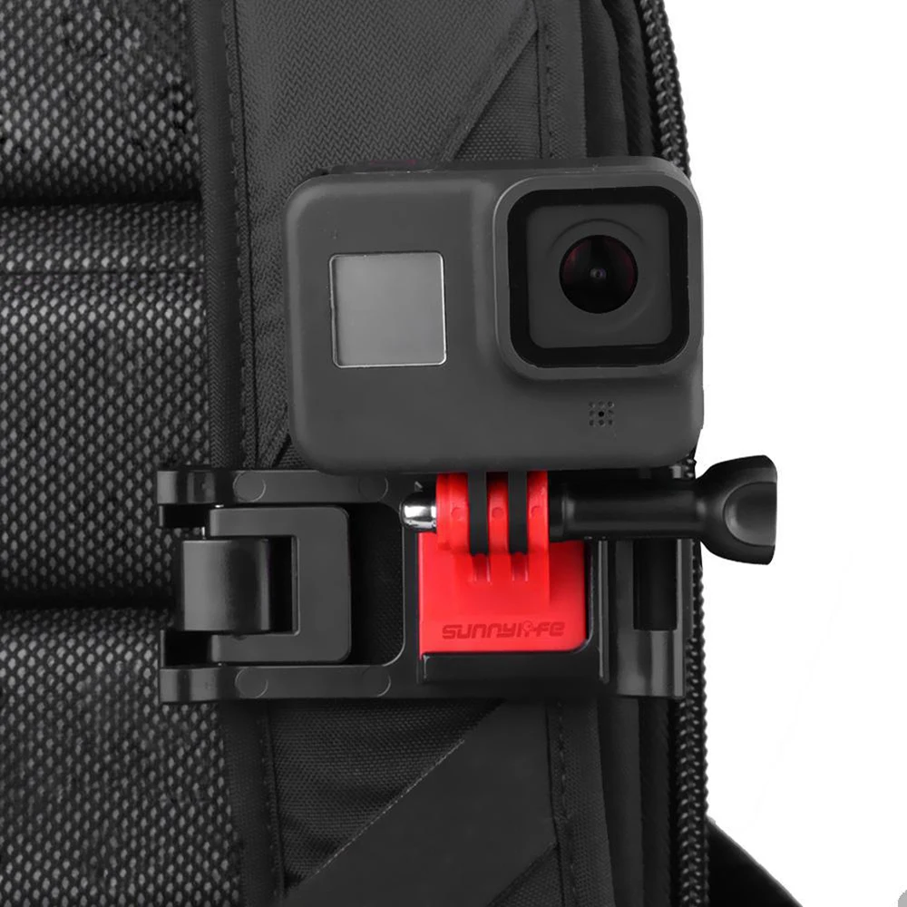universal backpack clamp adjustable clip mount knapsack belt camera holder for gopro osmo action sports camera accessories free global shipping